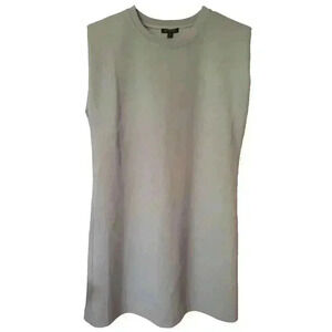 For Cynthia T-Shirt Dress Sage Green Sleeveless Shoulder Pads Women's Size M